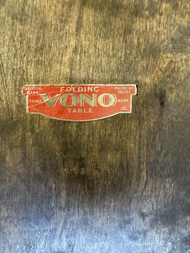 Vintage British Folding Vono Card Table 76x76cm. Image 1++