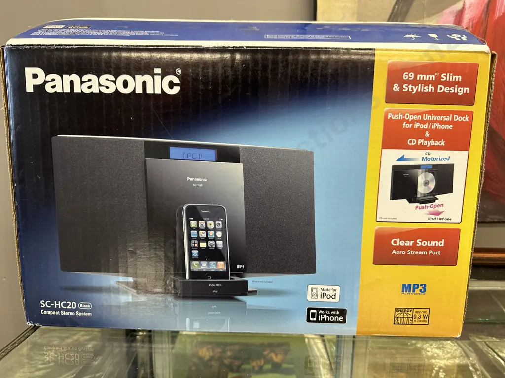 Panasonic Compact Stereo System Model # SC-HC20 In Box Image 1++