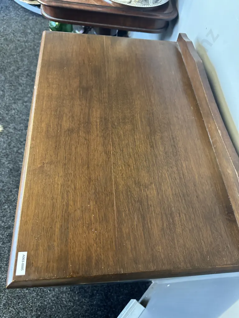 Mahogany 3 Drawer Tallboy With Spindle Legs. H81 W62 D40cm Image 1++
