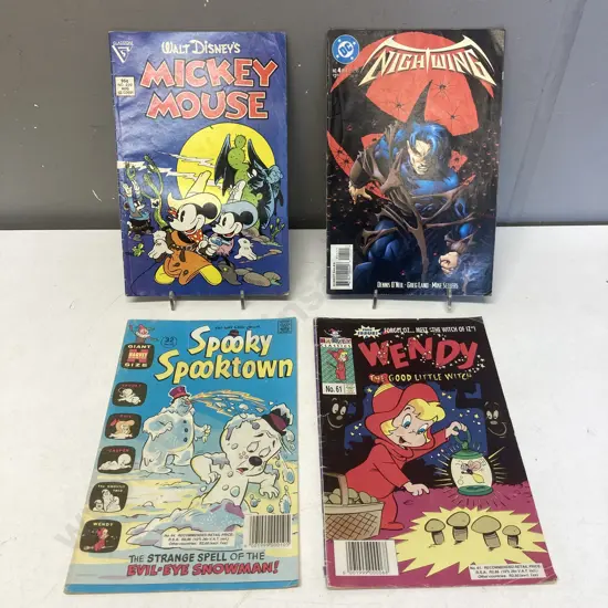 Comics - Walt Disney's Mickey Mouse #229 1987- Gladstone, Nightwing #4 DC Comics (1995), Wendy & Spooky Spooktown