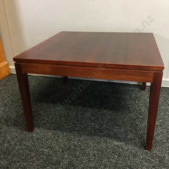 Square Mid Century Mahogany Occasional Table H40,60x60cm.