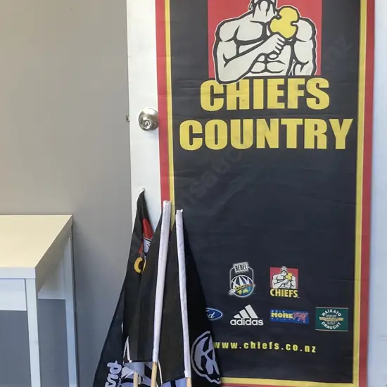 Vintage Chiefs Banner, Flags, Purse, Rubber Bracelet & Posters