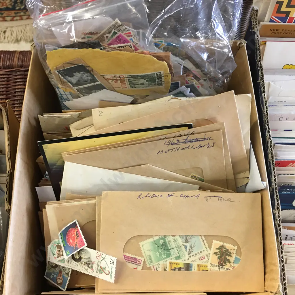 Collection of Stamps Including China, Greece, Spain Etc Image 1++
