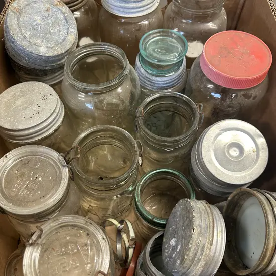 Assorted Vintage Jars Including Agee