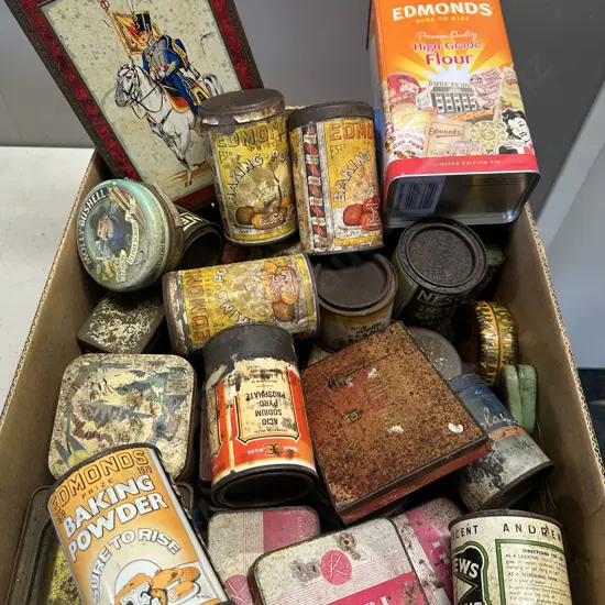 Box Of Vintage Tins