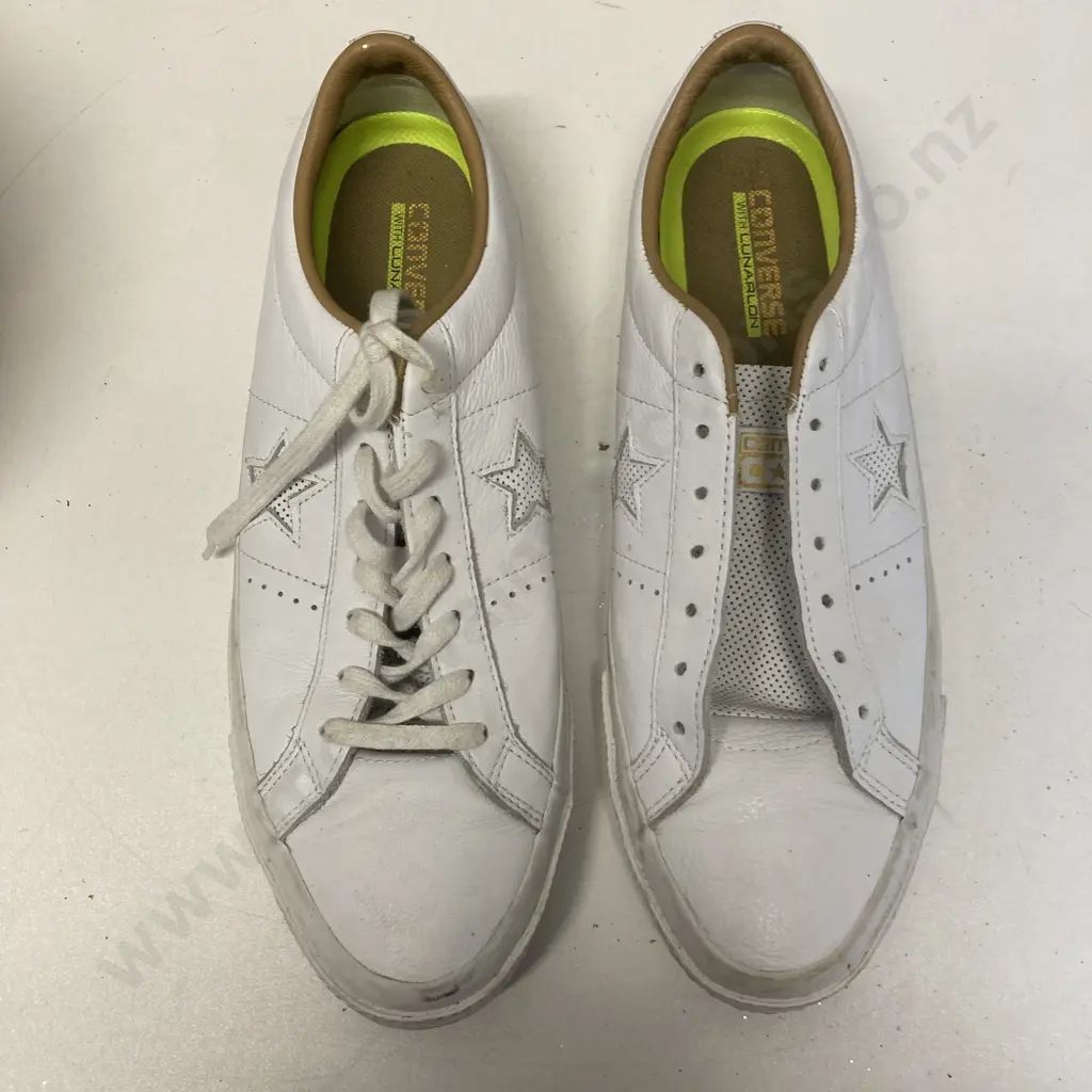 Pair of Converse All Star Shoes Sz Mens 11 / UK10, With Vintage Spalding TF-250 Basketball Image 1++