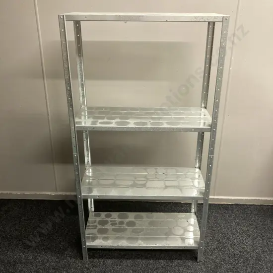 Galvanised Steel Shelf. H137 W71 D30cm
