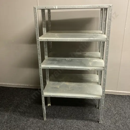 Galvanised Steel Shelves. H133 W72 D61cm