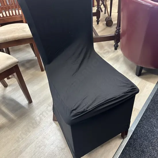 Box Lot Black Fabric Chair Covers