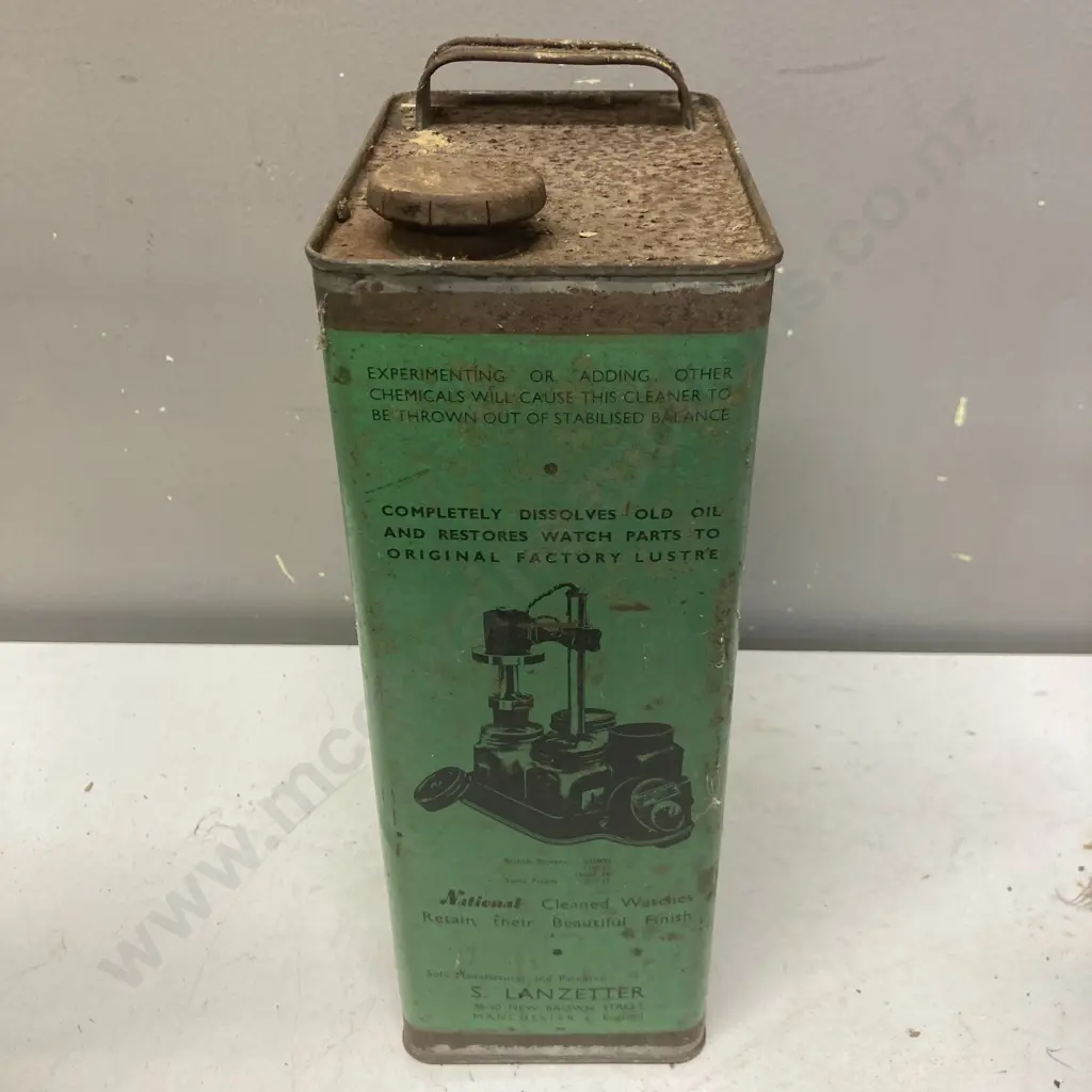 Vintage Tin - National Electric Watch Cleaning Fluid No1 Image 1++