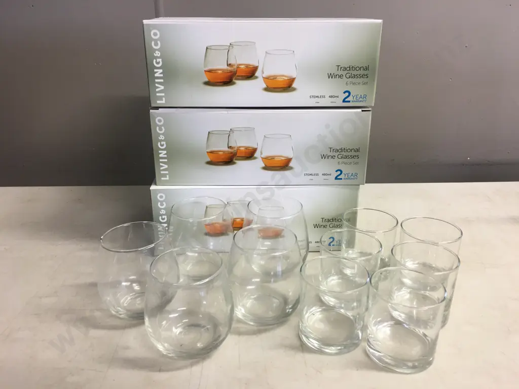 Assorted Glasses Including Living & Co Etc Image 1++