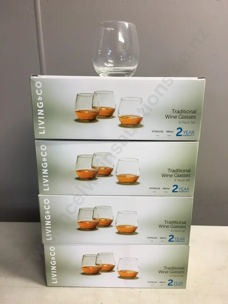 Living & Co Traditional Wine Glasses  Six Piece Sets X4 Image 1++