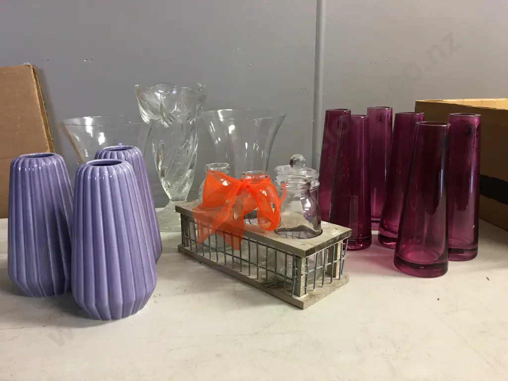 Assorted Vases Including Glass Image 1++