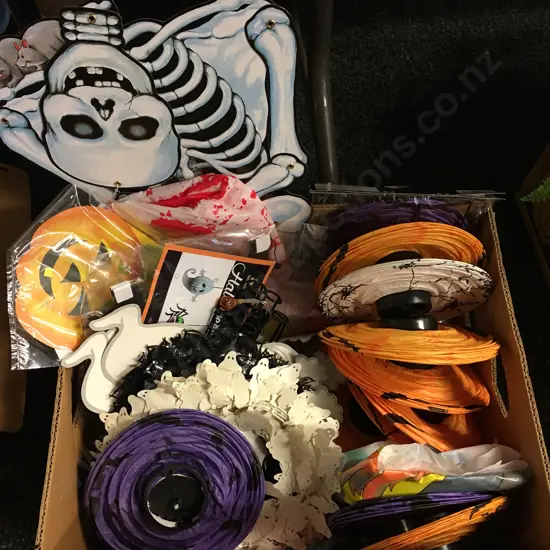 Box Lot Assorted Halloween Items