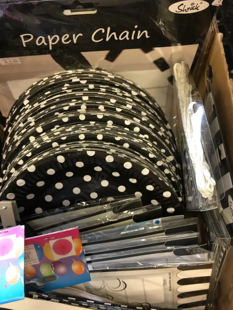 Box Lot Black & White Party Items Image 1++