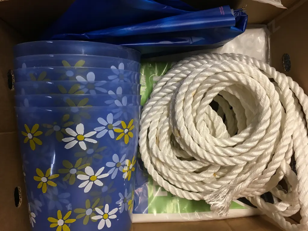 Box Lot Bins, Rope, Frost Cloth Etc Image 1++