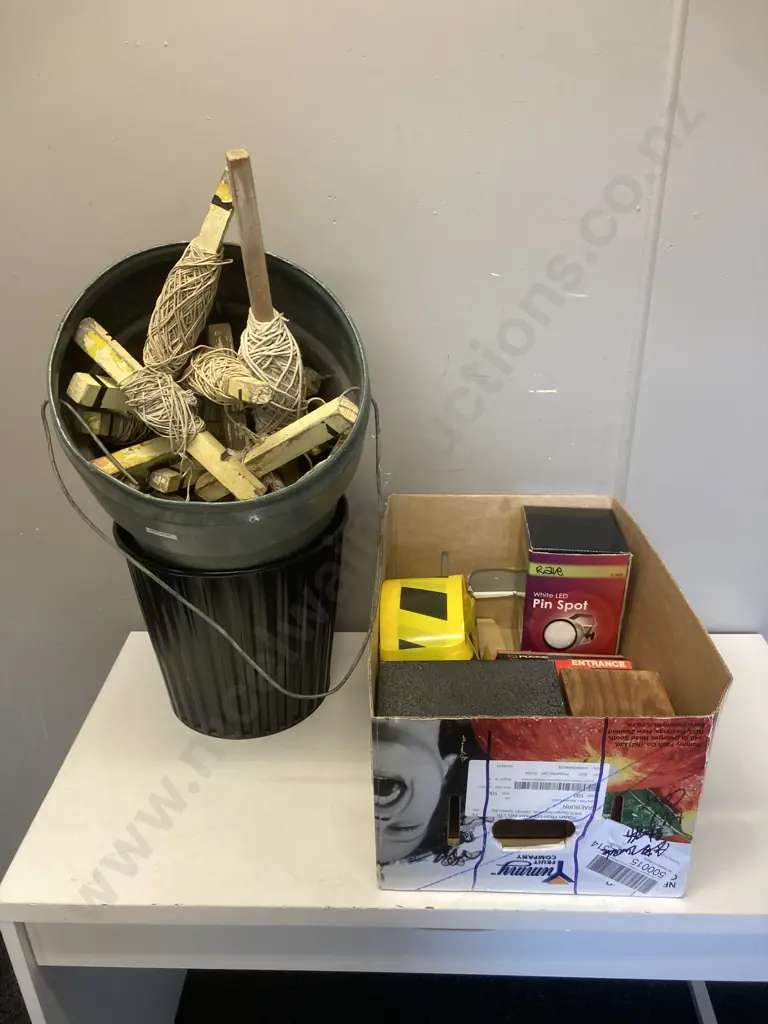 Bucket of String Lines, LED Pin Spot, Tape Etc Image 1++