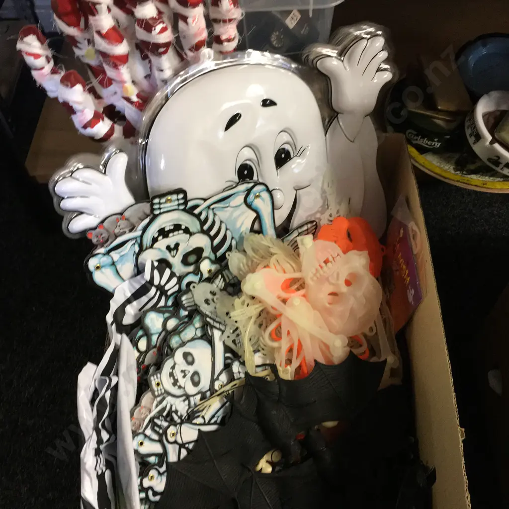Box Lot Assorted Halloween Items Image 1++