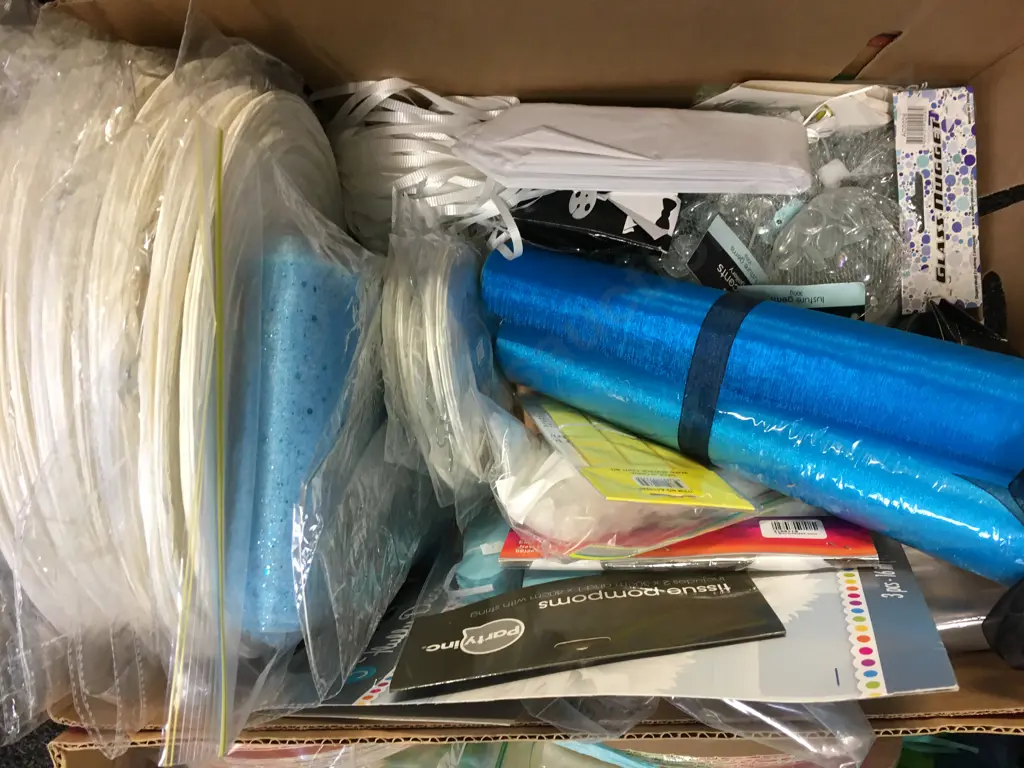 Box Lot Fluffy Decorations, Lanterns Etc Image 1++