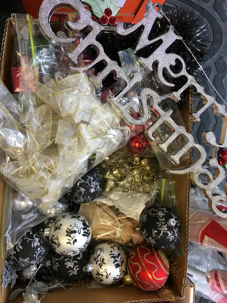 Box Lot Christmas Decorations Image 1++