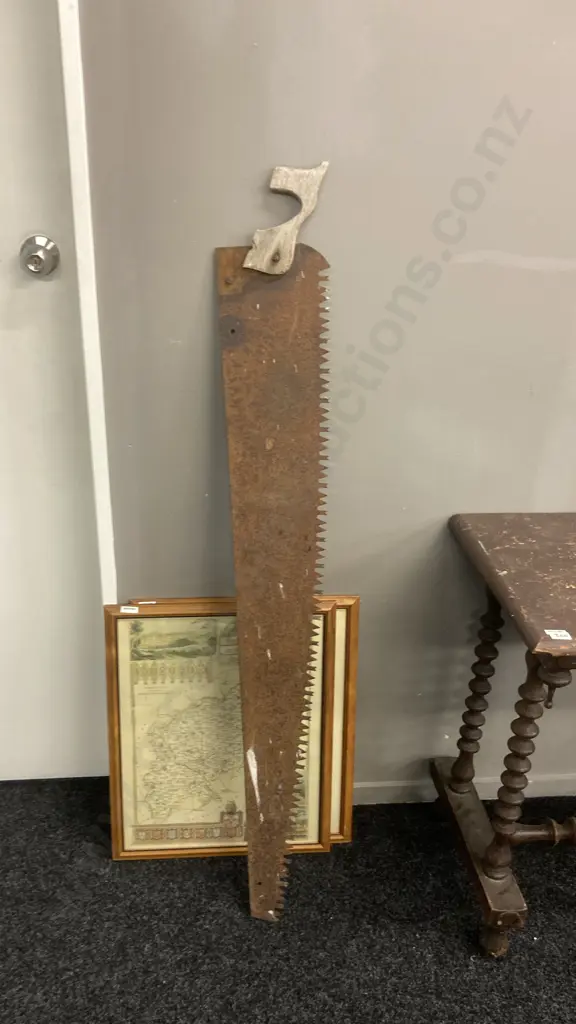Large Cross Cut Saw , 123cm Blade (Handle Damaged) Image 1++