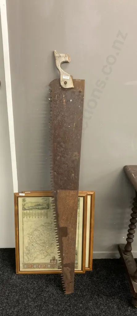 Large Cross Cut Saw , 123cm Blade (Handle Damaged) Image 1++