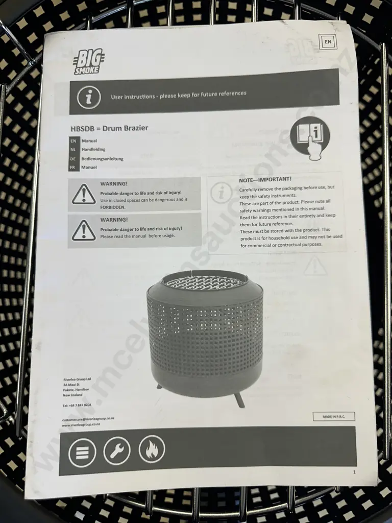 Big Smoke Drum Brazier. 54 x 51cm Image 1++