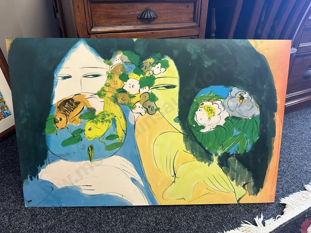 Artwork by Little Whisper Titled Walasse Ting. 61 x 95cm Image 1++