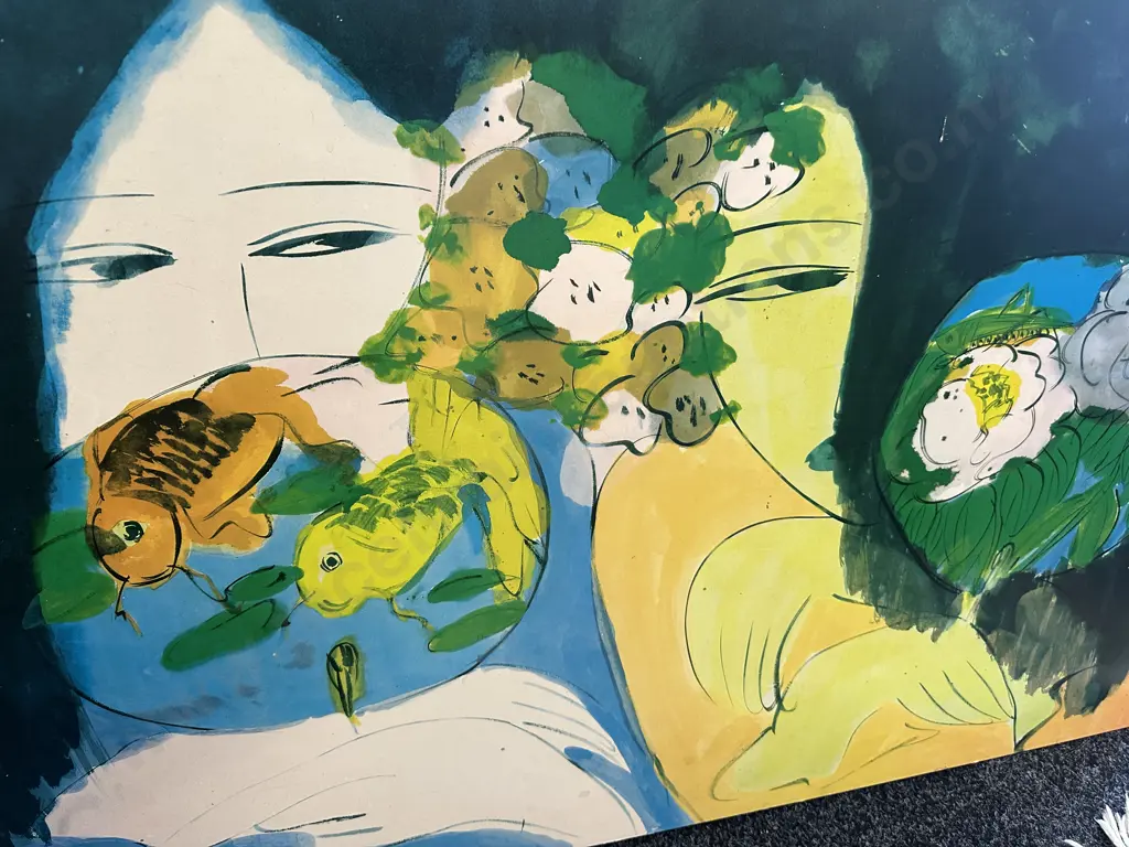 Artwork by Little Whisper Titled Walasse Ting. 61 x 95cm Image 1++