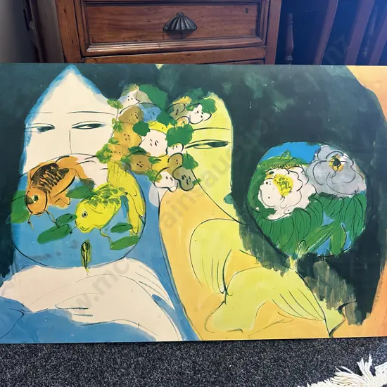 Artwork by Little Whisper Titled Walasse Ting. 61 x 95cm