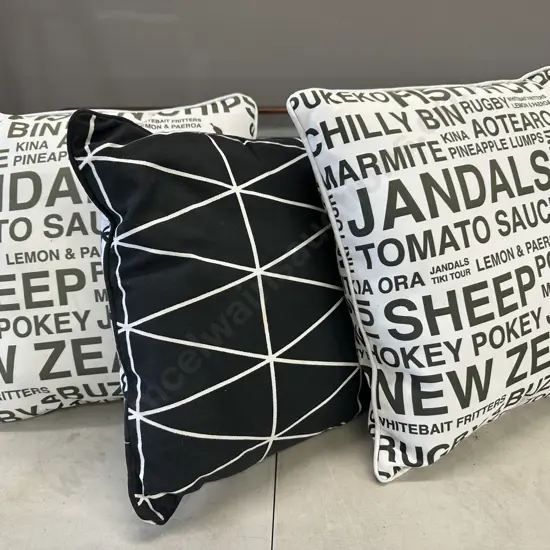 Cushions x 3 - Kiwiana Themed Etc