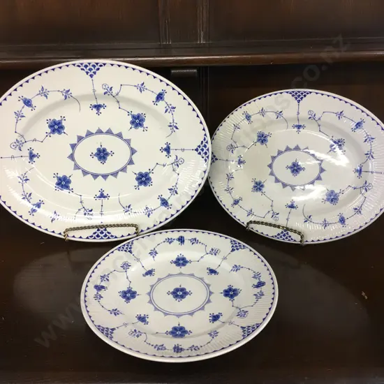 English 'Masons' Ironstone Denmark Platters x2 & Plate