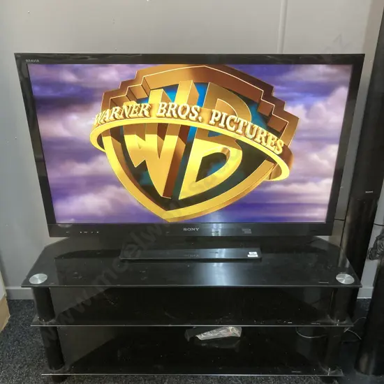 Sony KDL-40EX720 40" BRAVIA Multisystem 3D LED TV With Black Glass 3 Tier TV Stand