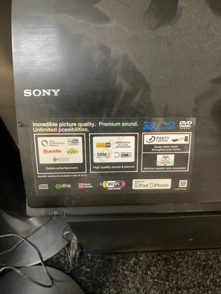 Sony HBD-N990W Blu-Ray Disc / DVD Home Theatre System With 4 Speakers & Sub-Woofer Image 1++