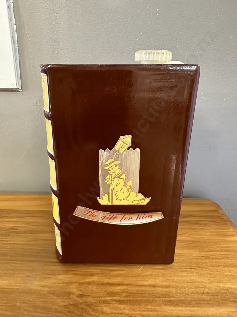 Vintage German Whisky Decanter Concise Dictionary Book Bright Spirit Image 1++