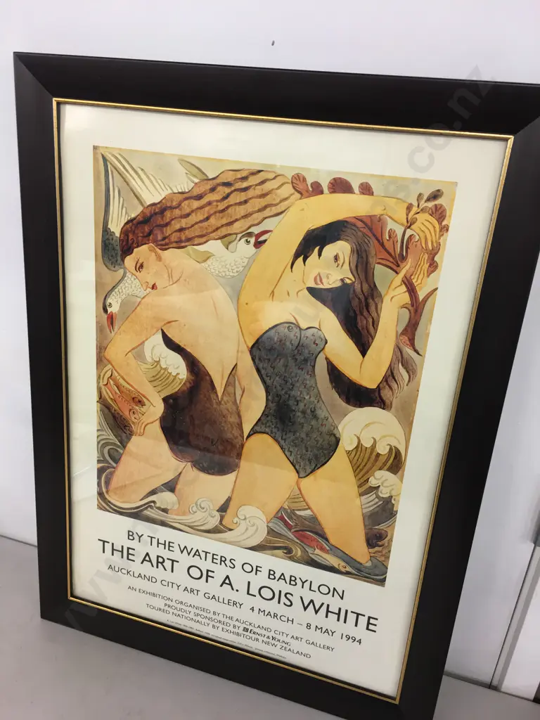 Framed Artwork By The Waters Of Babylon: The Art Of A.Lois White.H67,W50cm. Image 1++