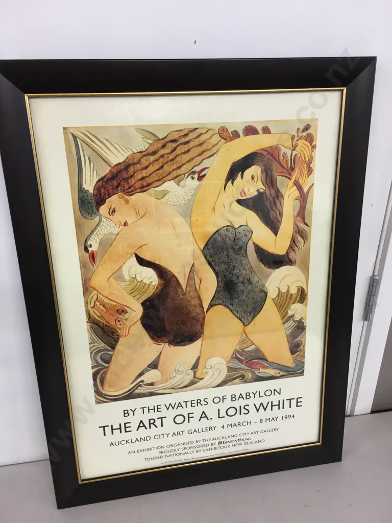 Framed Artwork By The Waters Of Babylon: The Art Of A.Lois White.H67,W50cm. Image 1++