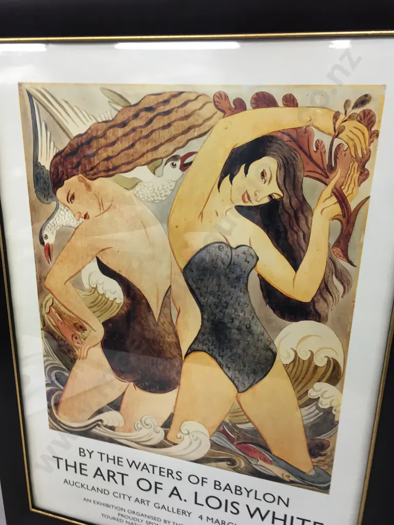 Framed Artwork By The Waters Of Babylon: The Art Of A.Lois White.H67,W50cm. Image 1++