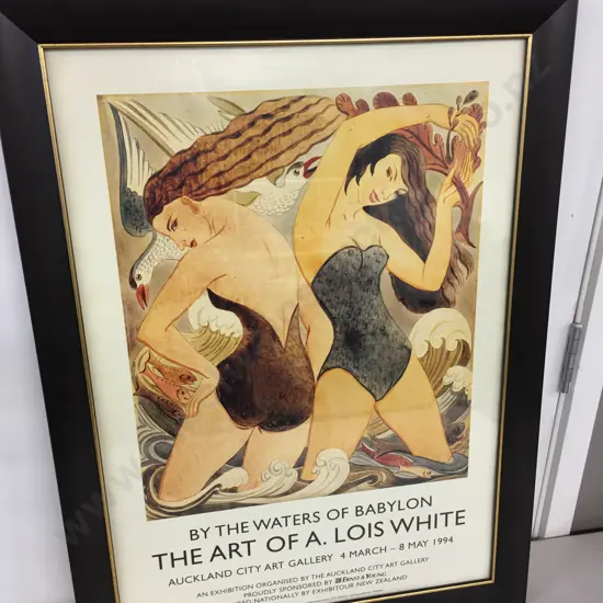 Framed Artwork By The Waters Of Babylon: The Art Of A.Lois White.H67,W50cm.