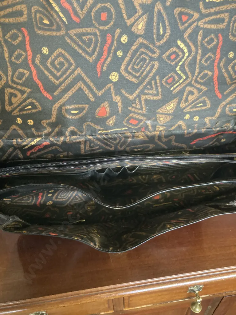 Firenze Italian Leather Black Briefcase / Satchel Image 1++