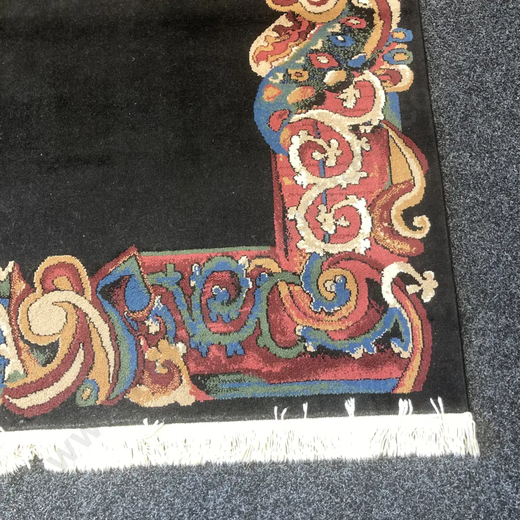 Oriental Weavers Of America Area Rug - Cinnebar Black Made In The USA. 230 x 156cm (Small Rip To Side) Image 1++