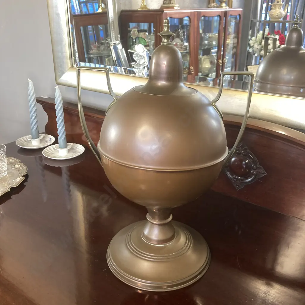Regency Copper Samovar With Brass Spigot & Double Handles. H40cm Image 1++