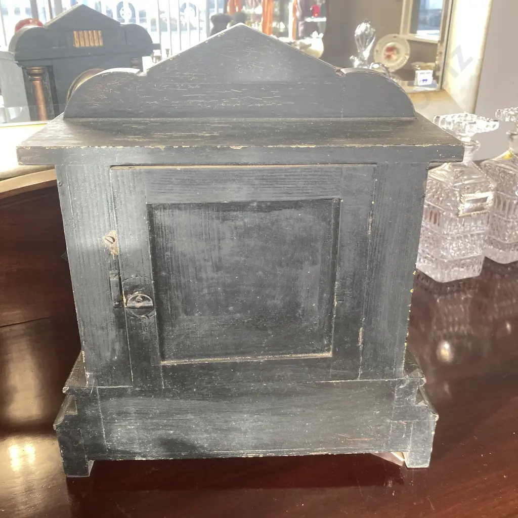 H.A.C. Wurttemberg (Hamburg American Clock Co) Antique Mantle Clock In Oak Case,1892-1930 Image 1++