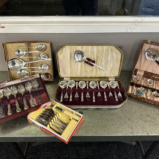 Selection Of Boxed Silverware Cutlery