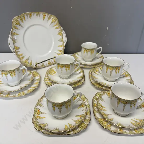 English Standard Tea Ware Including Trios & Cake Plate