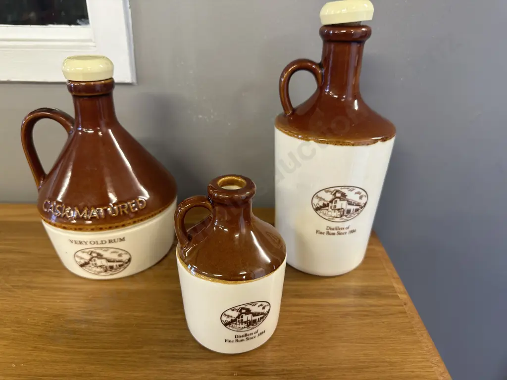 Selection of Rum Stoneware Decanters Image 1++