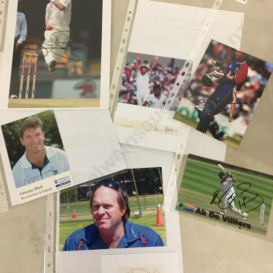 Selection of Cricketers Autographs & Photos