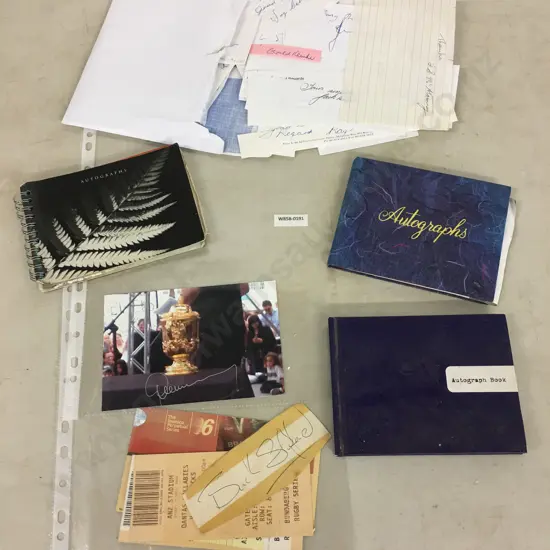 Selection of Autographs, Autograph Books, Memorabilia
