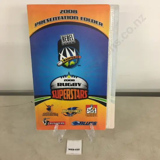 Rebel Sports Super 14 2008 New Zealand Rugby Superstars Complete Set of 50 In Original Rugby Presentation Folder