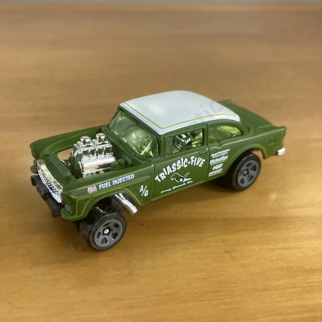 Hot Wheels 2012 Triassic Five '55 Chevy Bel Air Gasser Image 1++